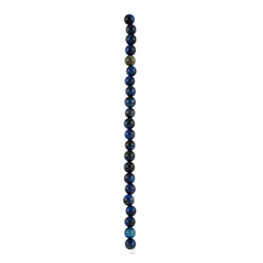 12 Packs: 22 ct. (264 total) Dark Blue Tiger Eye Round Beads, 8mm by Bead Landing™